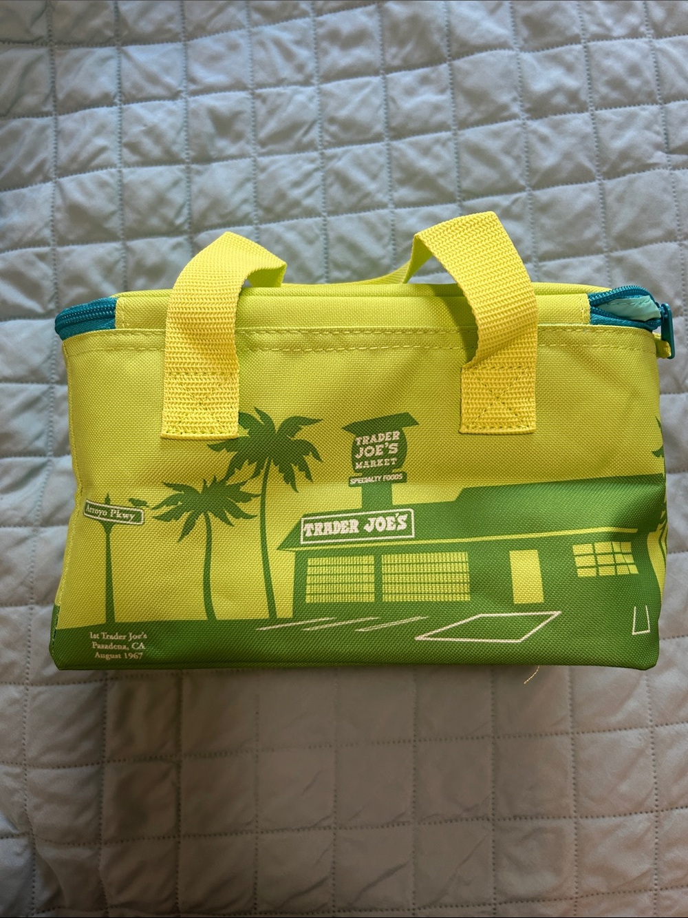 Trader Joe's Green Tropical Insulated Cooler Tote